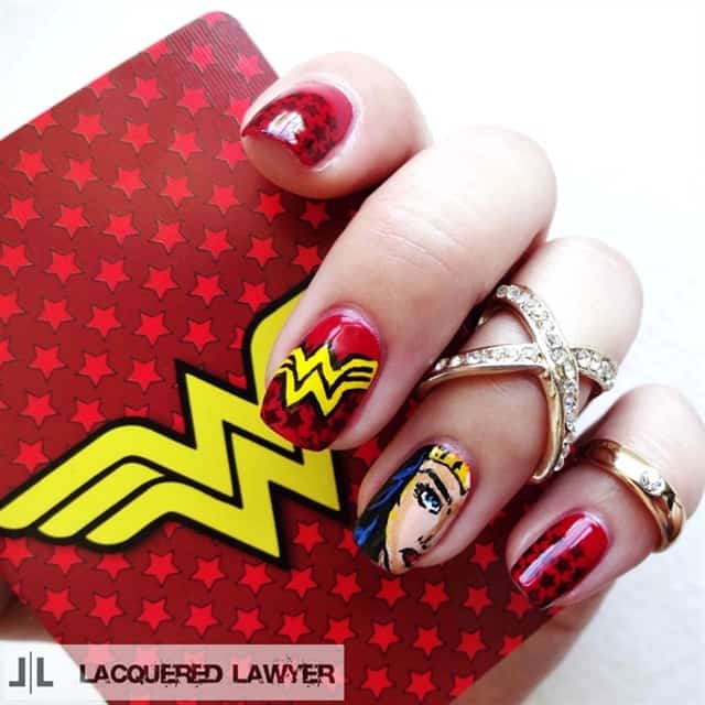 wonder women nail decals