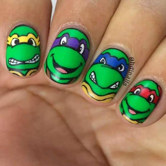 Ninja Turtle Nails