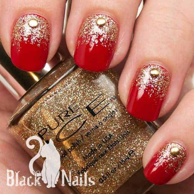 25 Flattering Red And Gold Nail Designs For 22