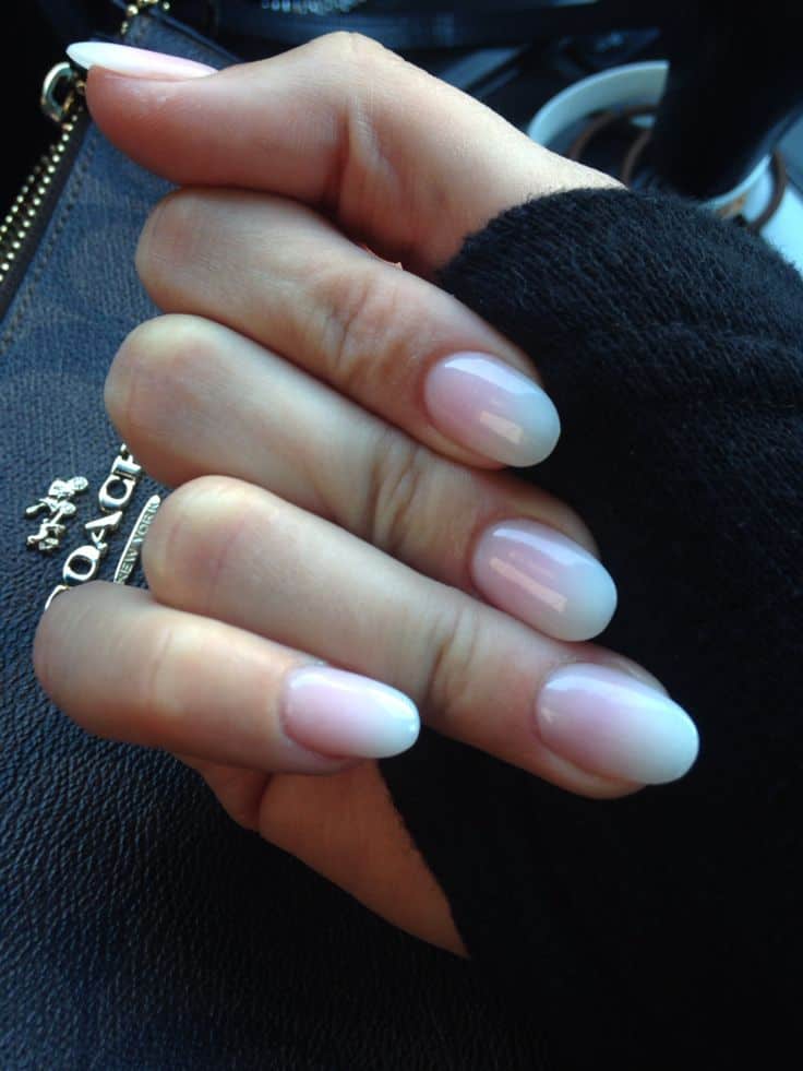 rounded oval nail design