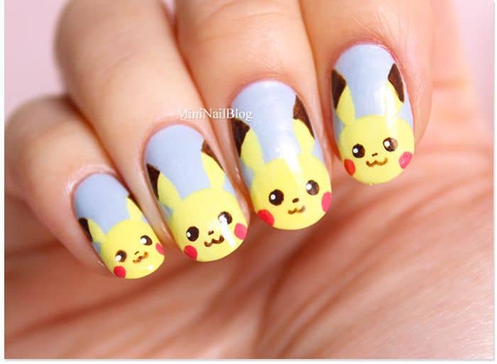 pikacho nail art