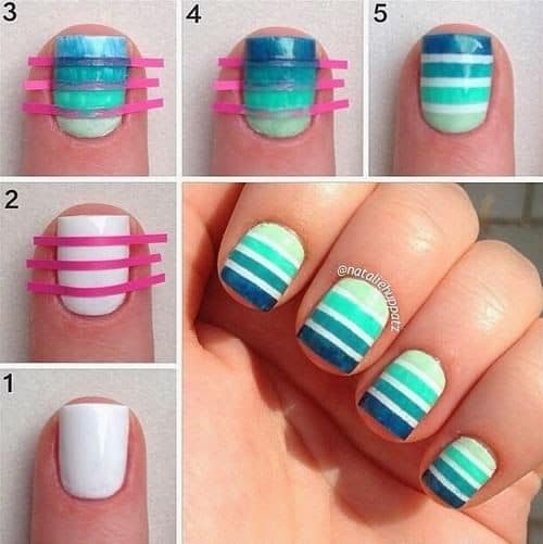 how to do striping tape nail art