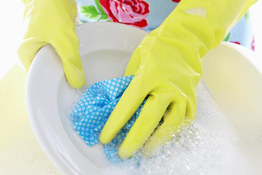 Hand gloves to avoid harsh product