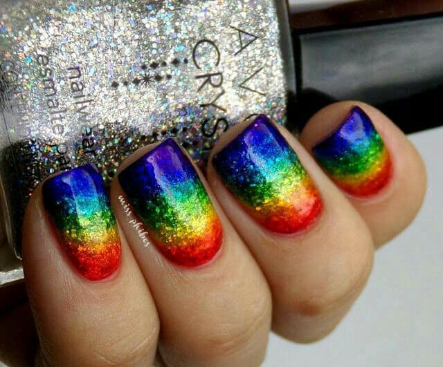 gay pride nails cute