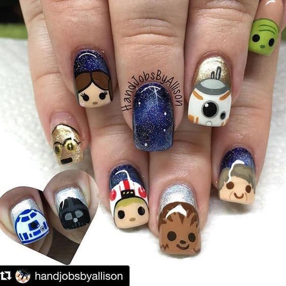 Star wars characters nail decals