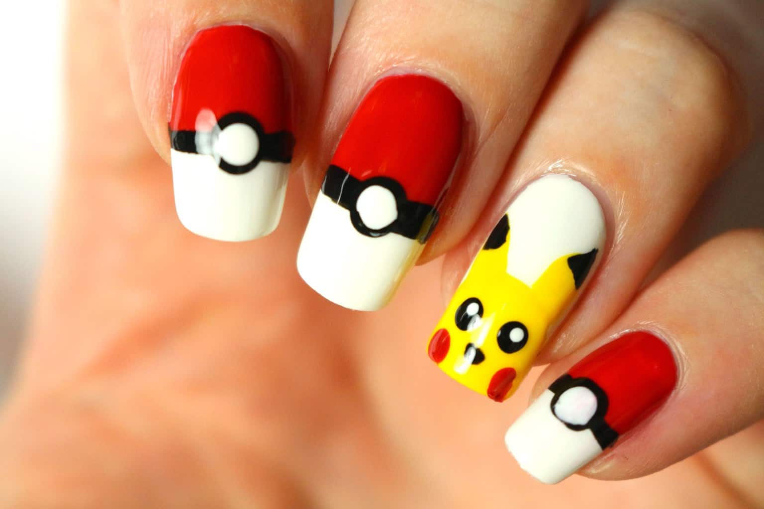 1. Pikachu Nail Art Design - wide 10