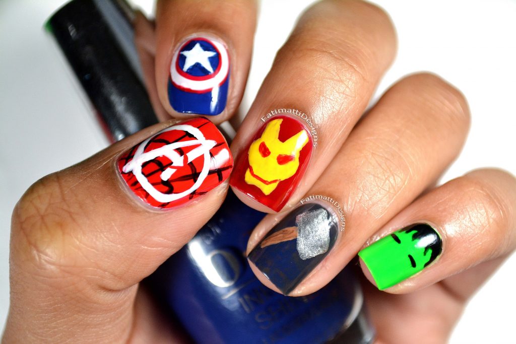 avengers nail art