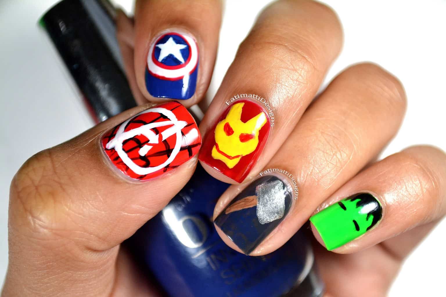 2. "Step-by-Step Marvel Nail Art Tutorial" - wide 9