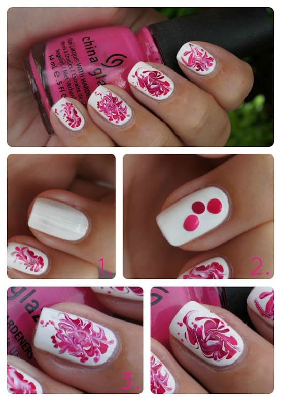 step by step swirl nail art