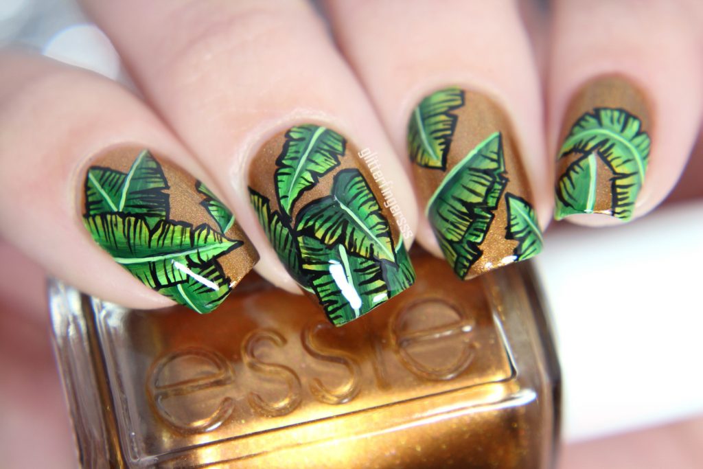 Palm Leaves Tropical Nail Art