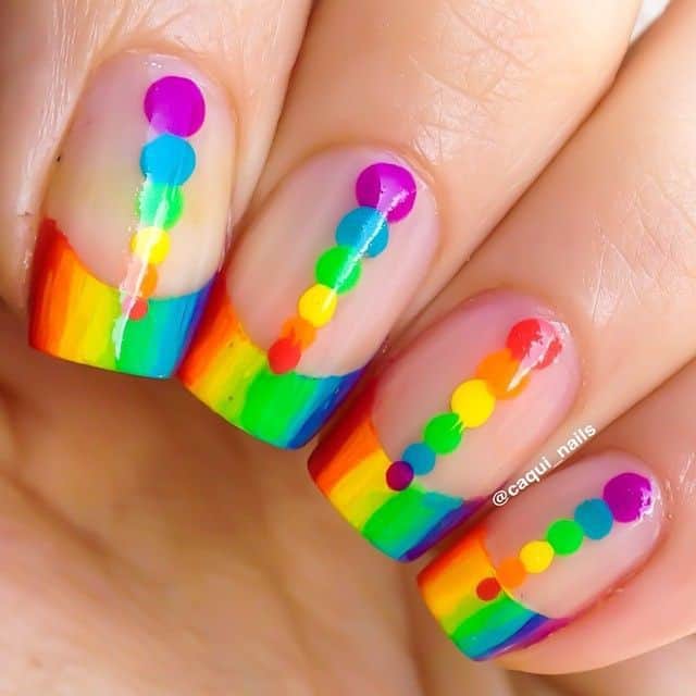 rainbow nails