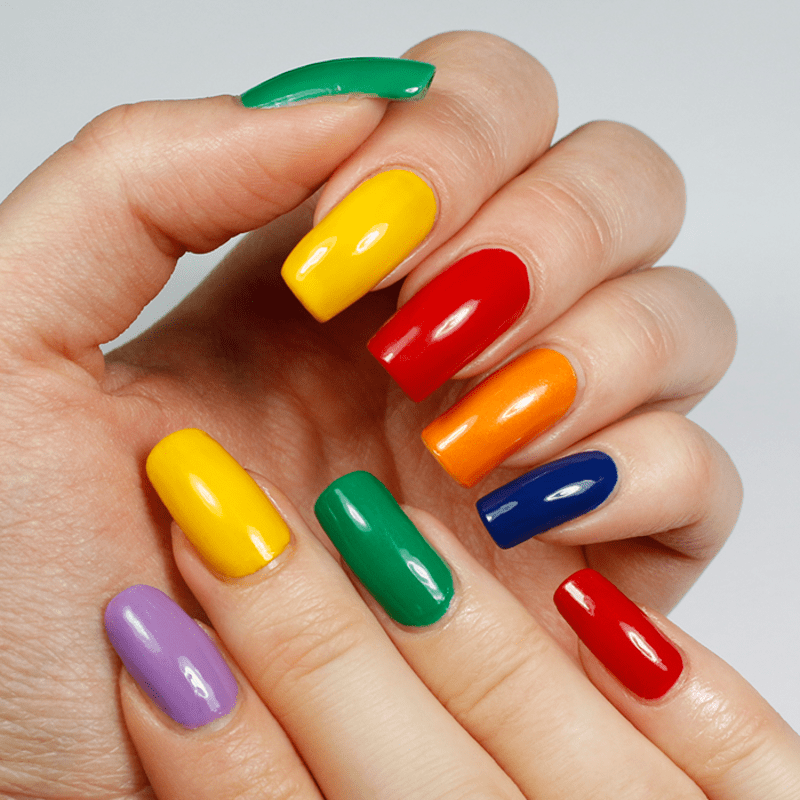 40 Vibrant Rainbow Nail Designs To Celebrate Life Naildesigncode 0963