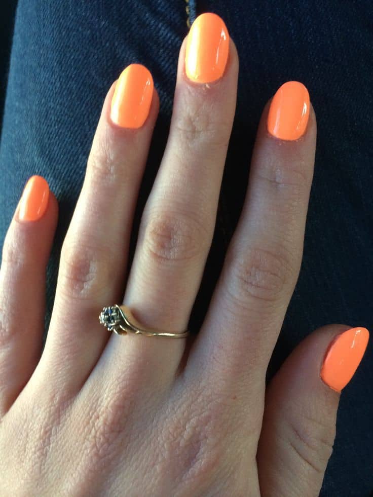 oval shaped neon acrylic nail designs