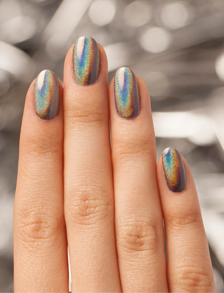 rainbow chrome nail polish