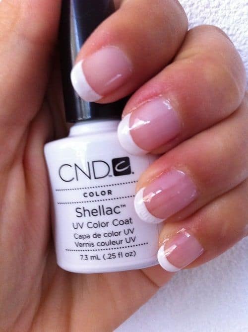 Shellac Nails White Tip