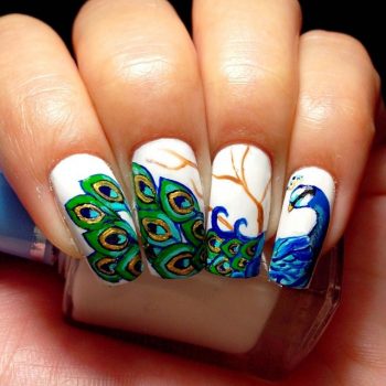 20 Magnificent Peacock Nail Designs For 2024