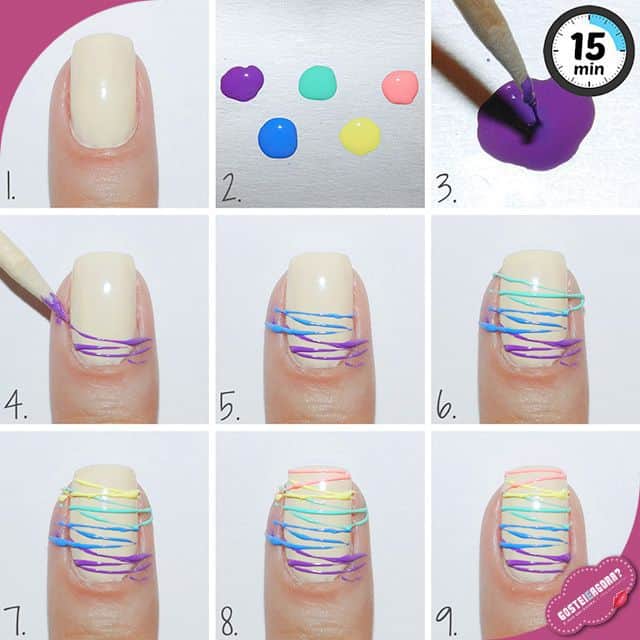 how to do toothpick nail design