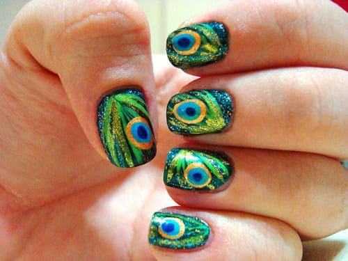 Peacock Nail design