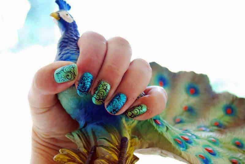20 Magnificent Peacock Nail Designs to Embrace the Beauty