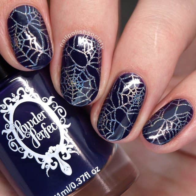 Halloween's Spider design Stamp on Nails