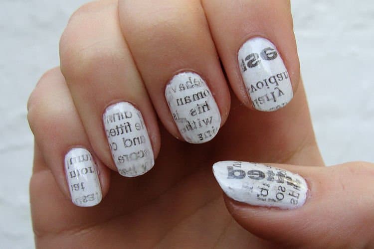 Newspaper Nail Art