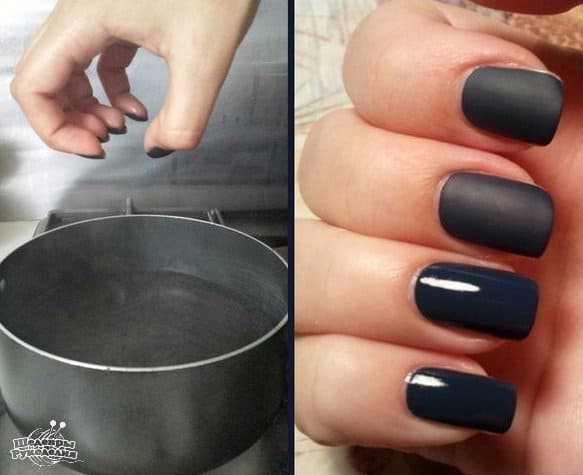 Steam to make matte nail