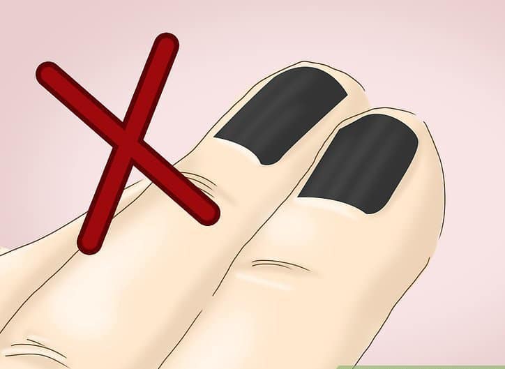 Avoid dark nail polish