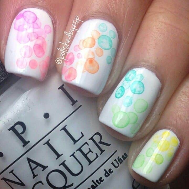 Bubble drip japanese nails