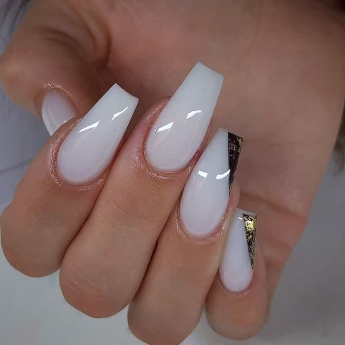 clear white coffin nails