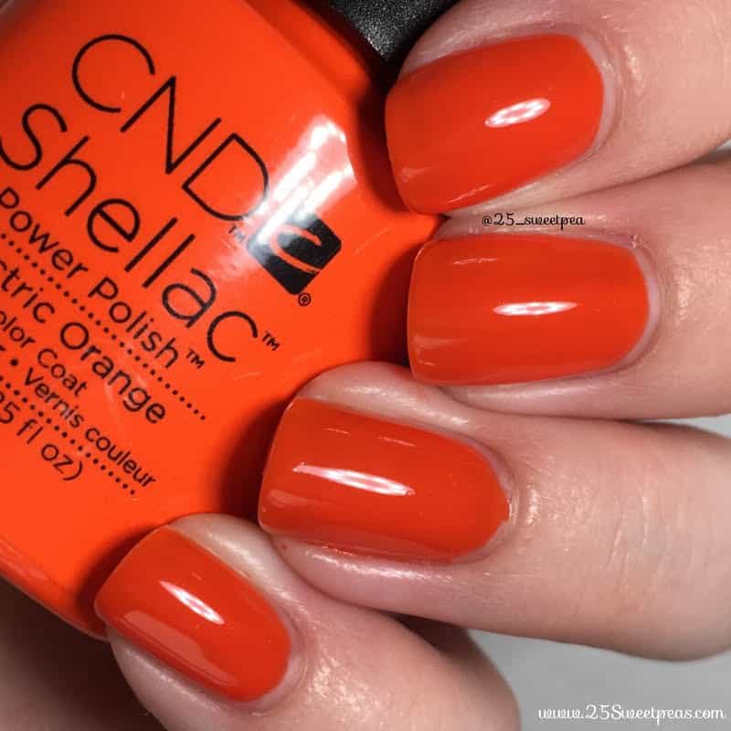 Electric Orange shellac colors