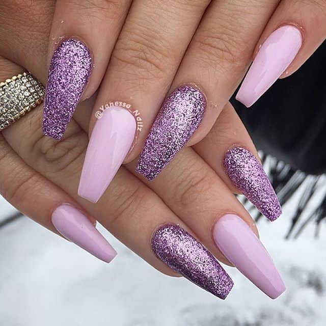 Long gorgeous coffin nail design