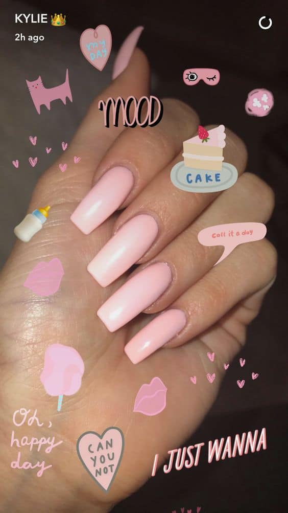 Kylie Jenner insta-pink nails