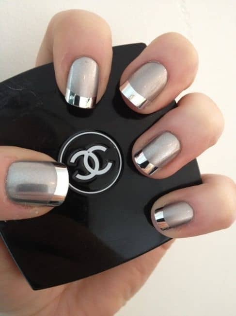 chrome tip nails