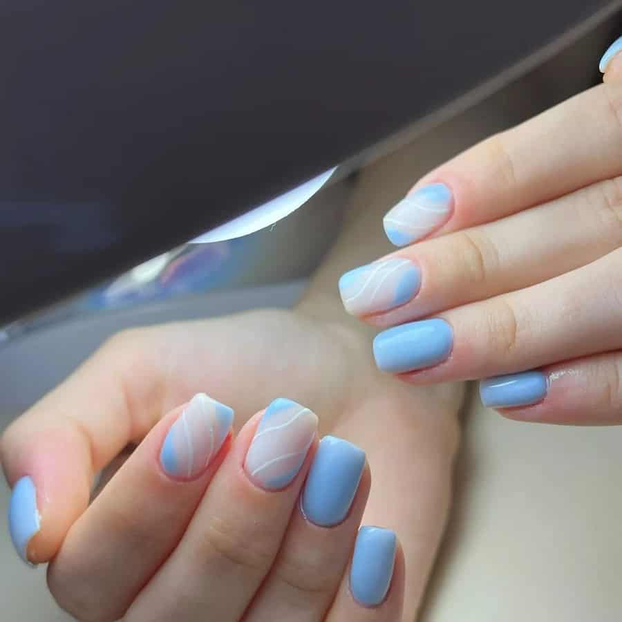 shellac blue nail color