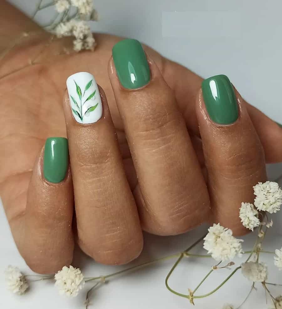 shellac green nail color