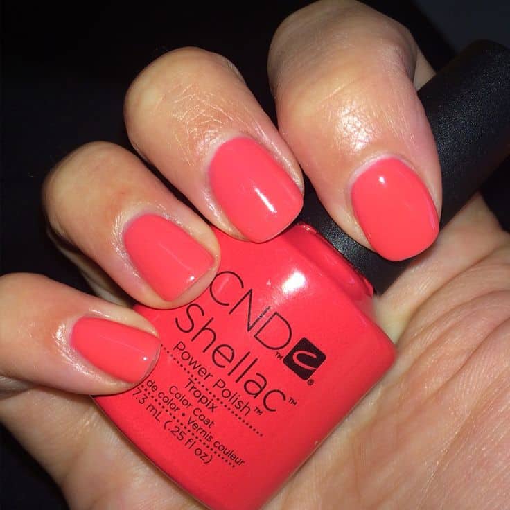 Bright Red Shellac Nails shellac colors tropix