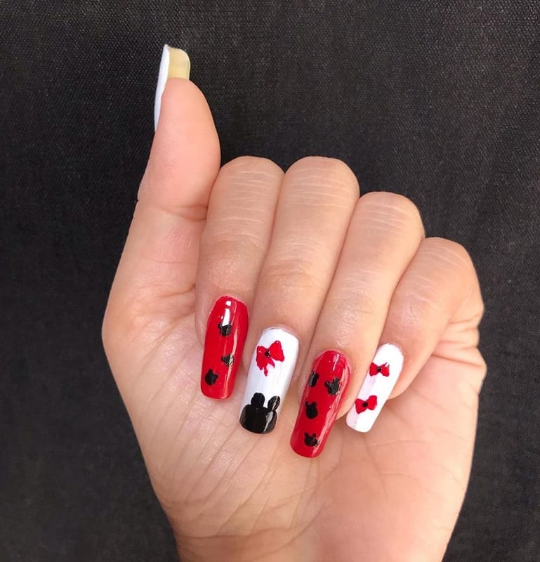 toothpick bow nail art