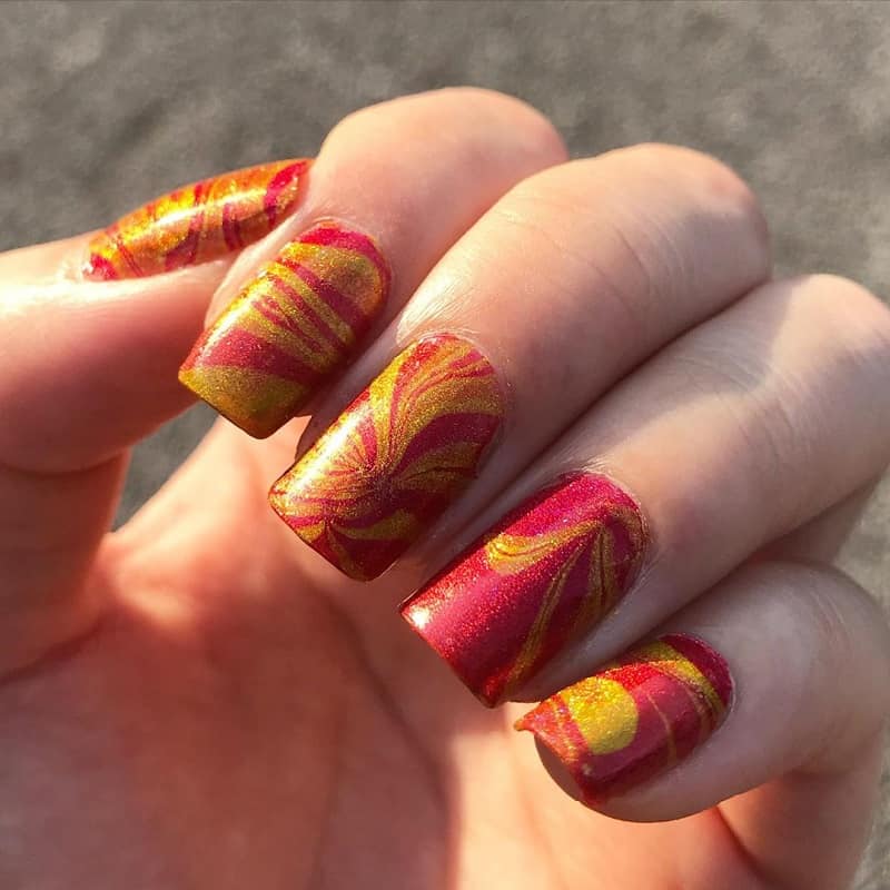 water marble nail art for beginners