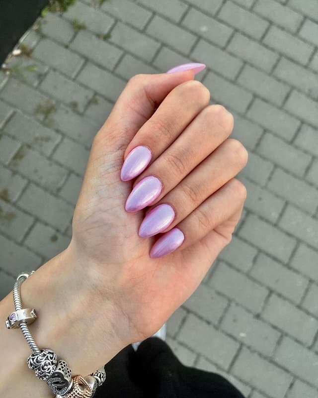 metallic pink nail designs
