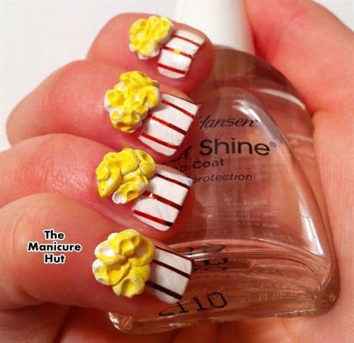 3D cup cake nail art