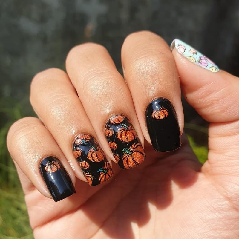 pumpkin nail stickers