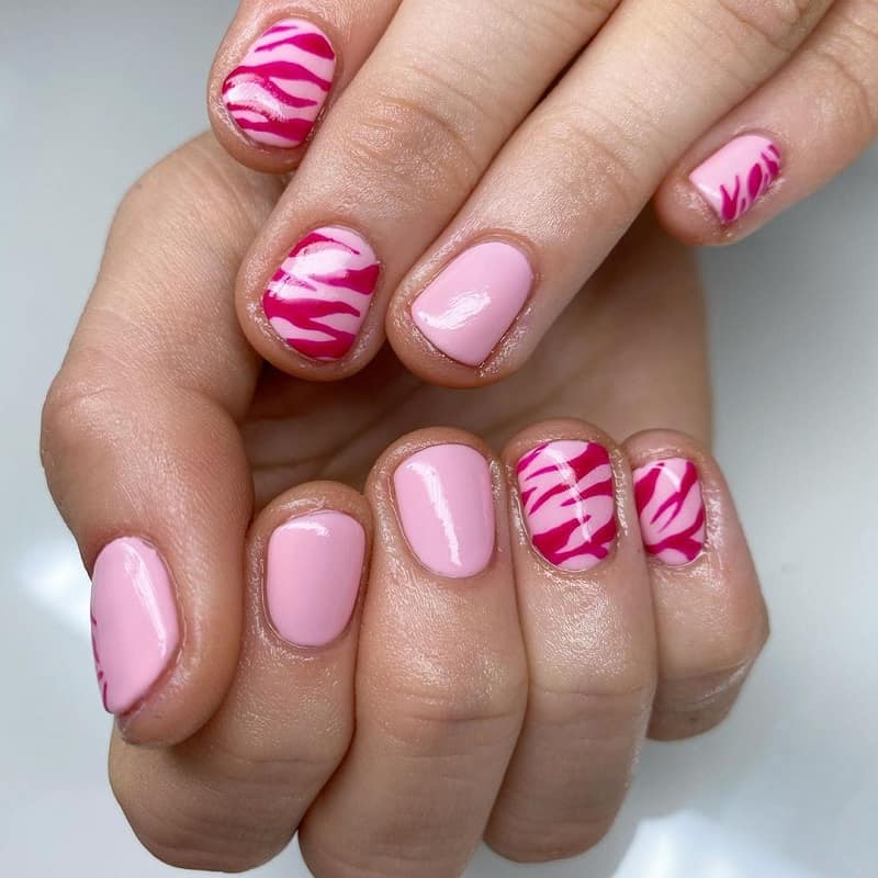 zebra nail art for beginners