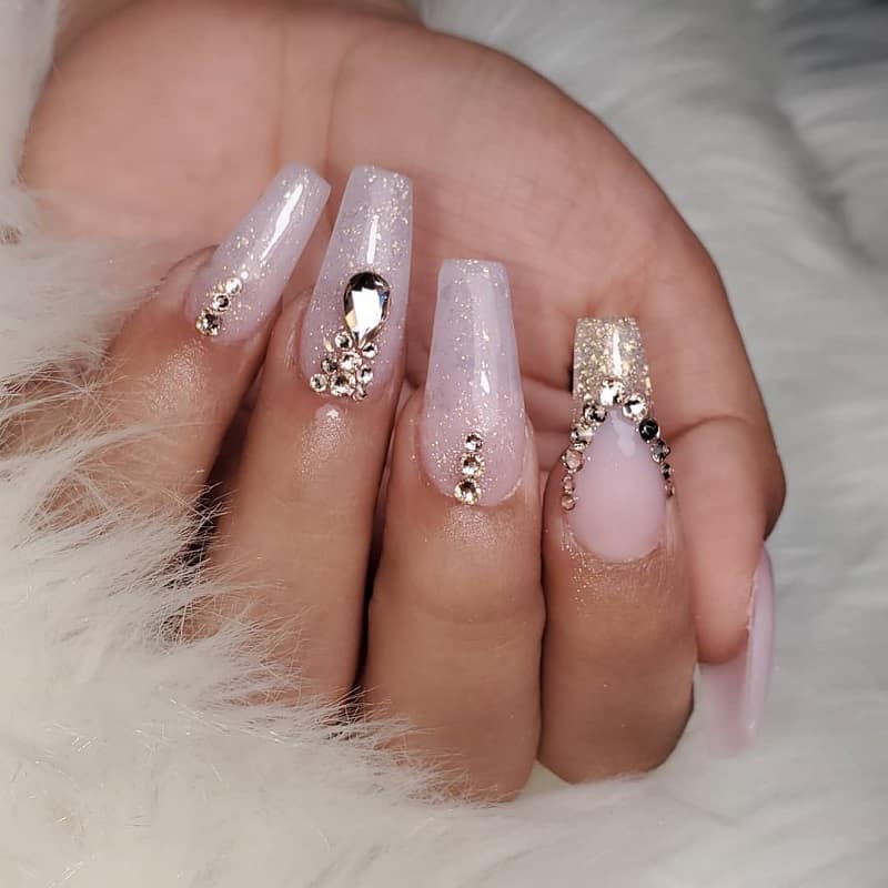 jewels quinceanera nails