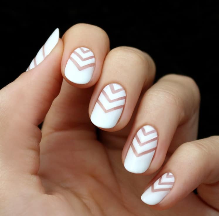 Geometrical patterns nail art