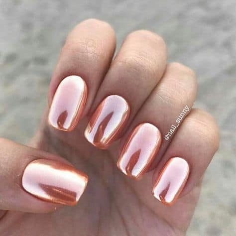 chrome quinceanera nails