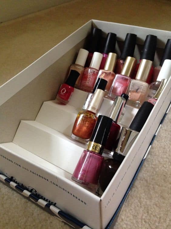 DIY Acrylic Paint Organizer - Nail Polish organizer - Back To School -  CARDBOARD IDEAS 