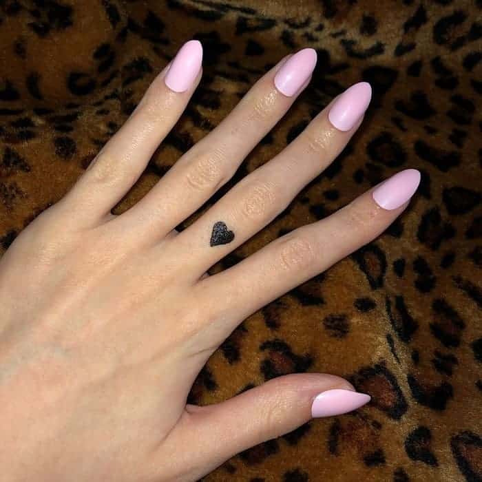 baby pink almond nails