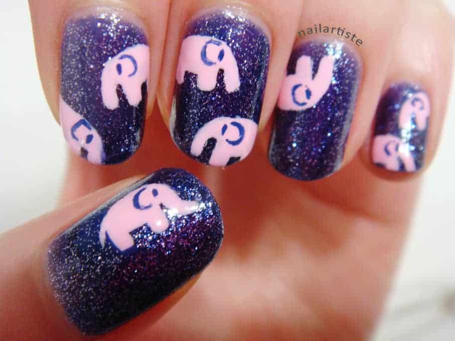 10 Cute Elephant Nail Designs to Copy