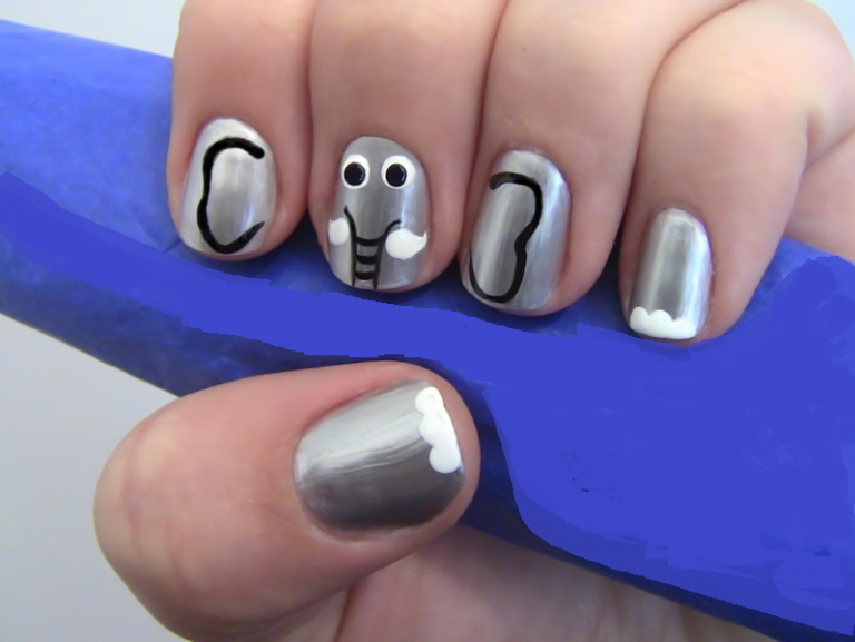 10 Cute Elephant Nail Designs to Copy