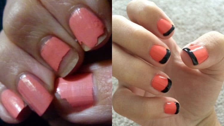 Hiding chipped nail tips